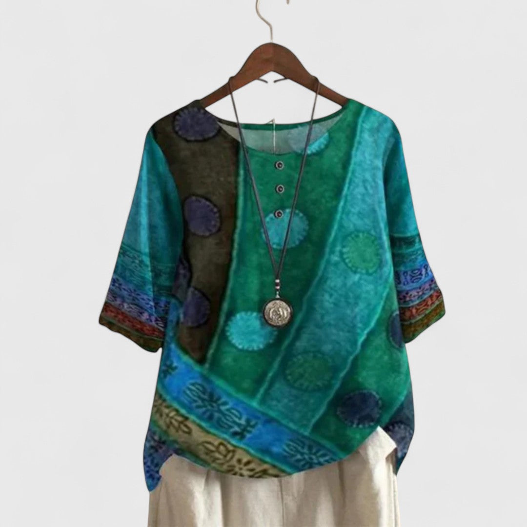 Freya Women's Top in a Long Cut with an All-over Print, photo 3