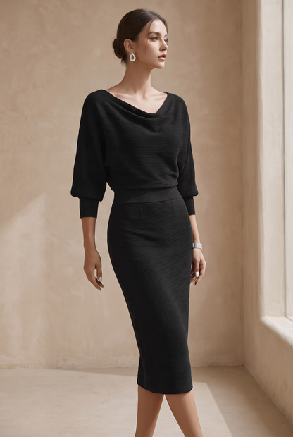 Frida Women's Dress in Knit with Long Sleeves, photo 6