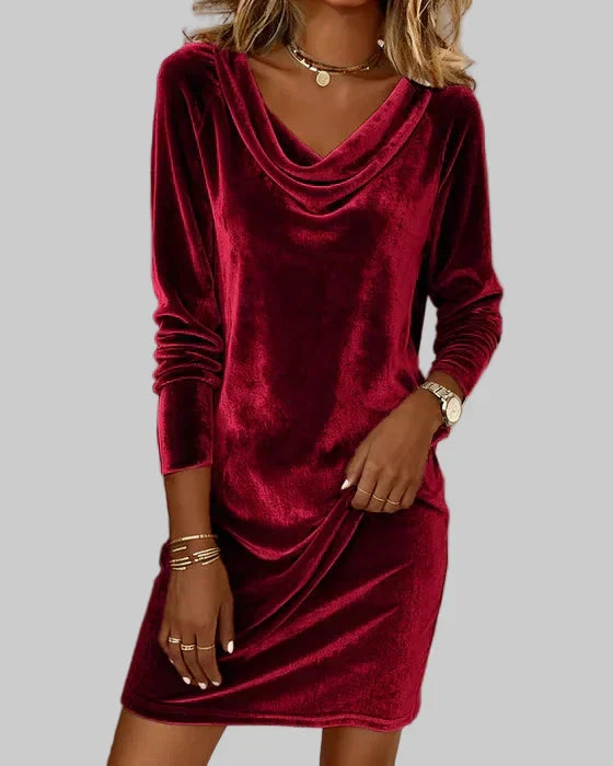 Georgina Women's Dress in Velvet in a Relaxed Fit, photo 1