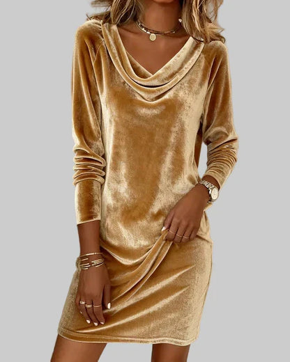Georgina Women's Dress in Velvet in a Relaxed Fit, photo 2