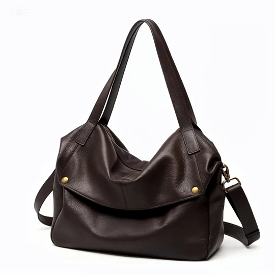 Gloria Women's Bag with a Zip and Pockets in Coffee, photo 10