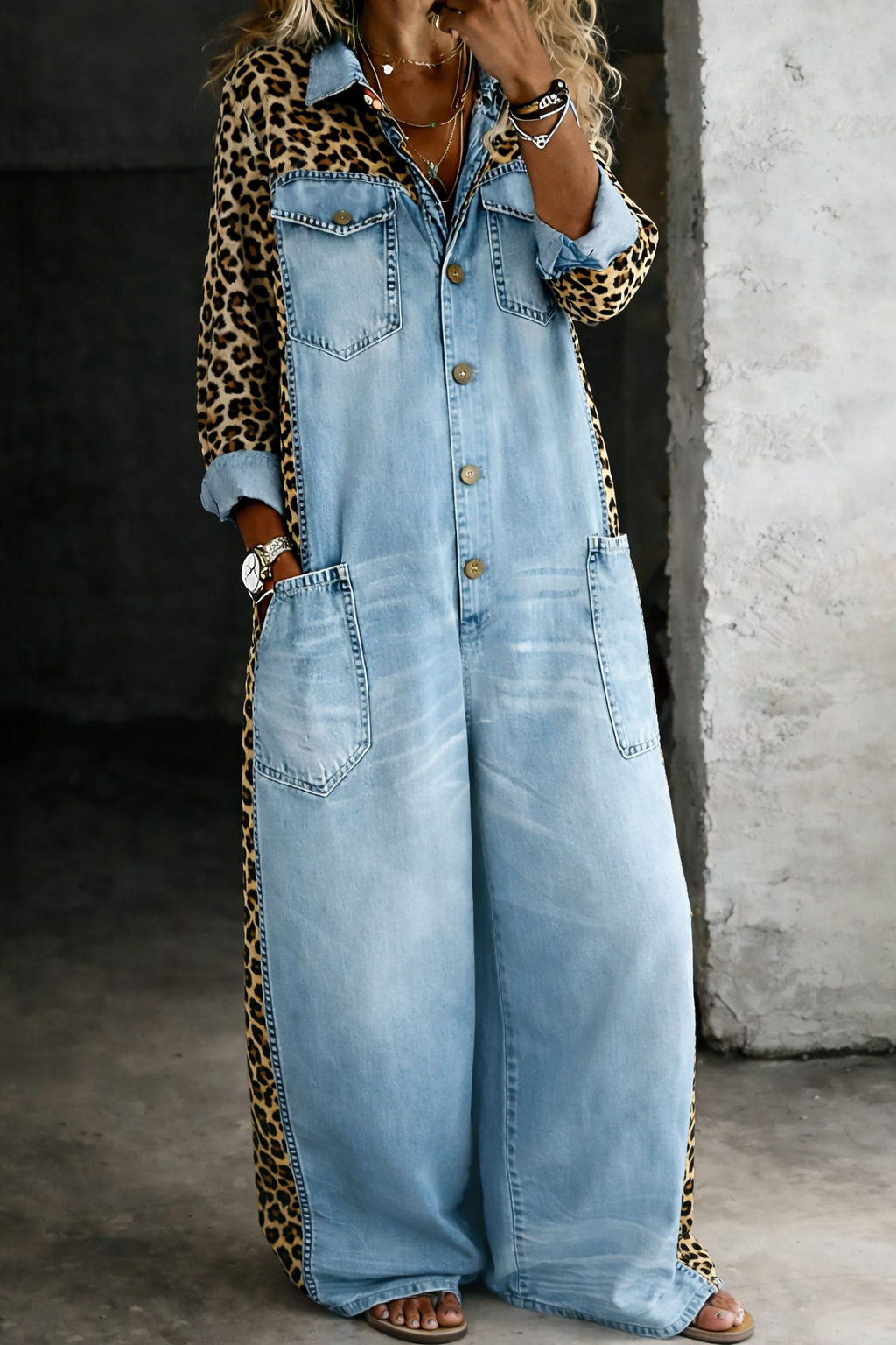 Hannah Women's Shirt in Denim with Long Sleeves, photo 1