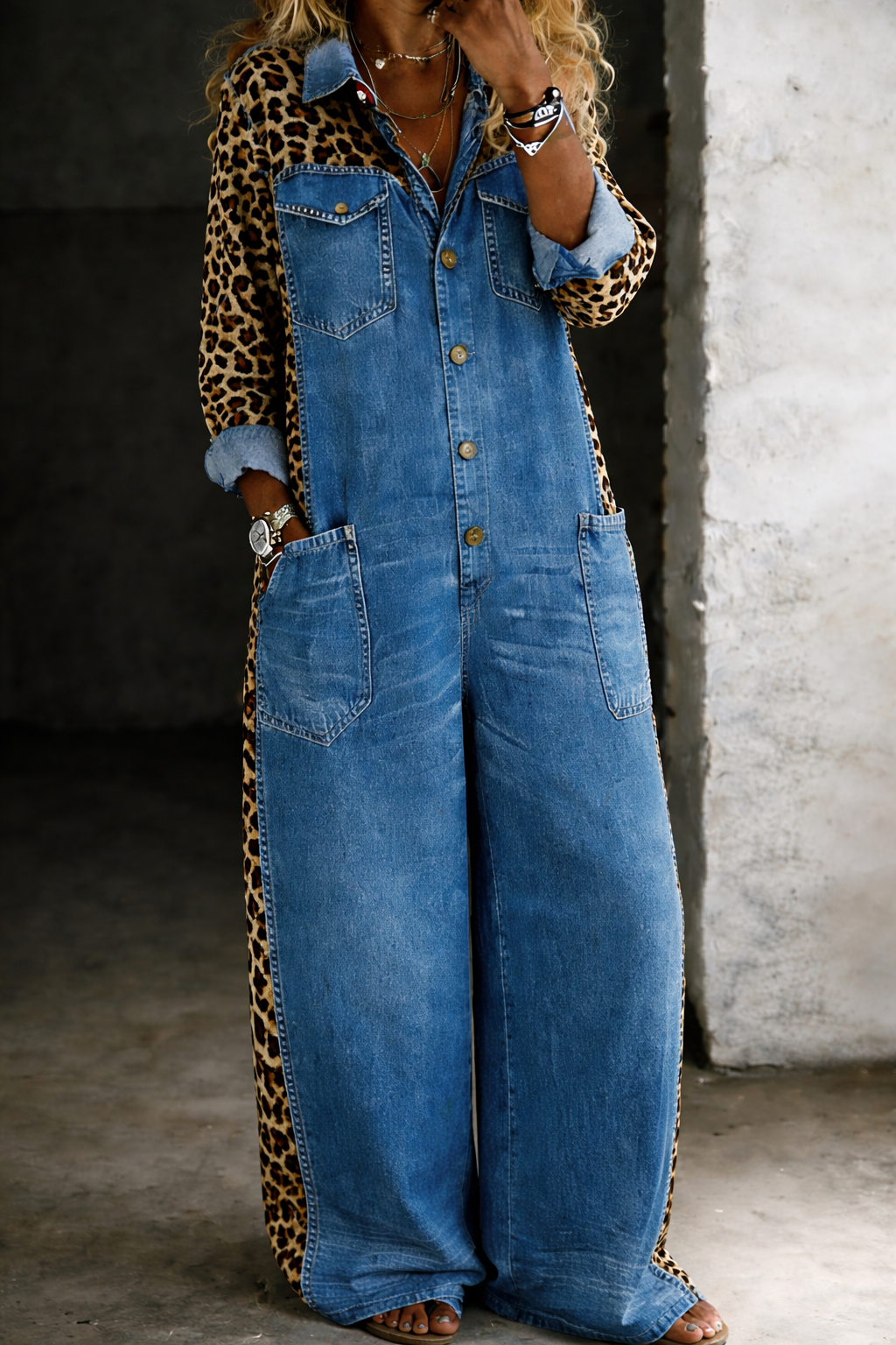 Hannah Women's Shirt in Denim with Long Sleeves, photo 3
