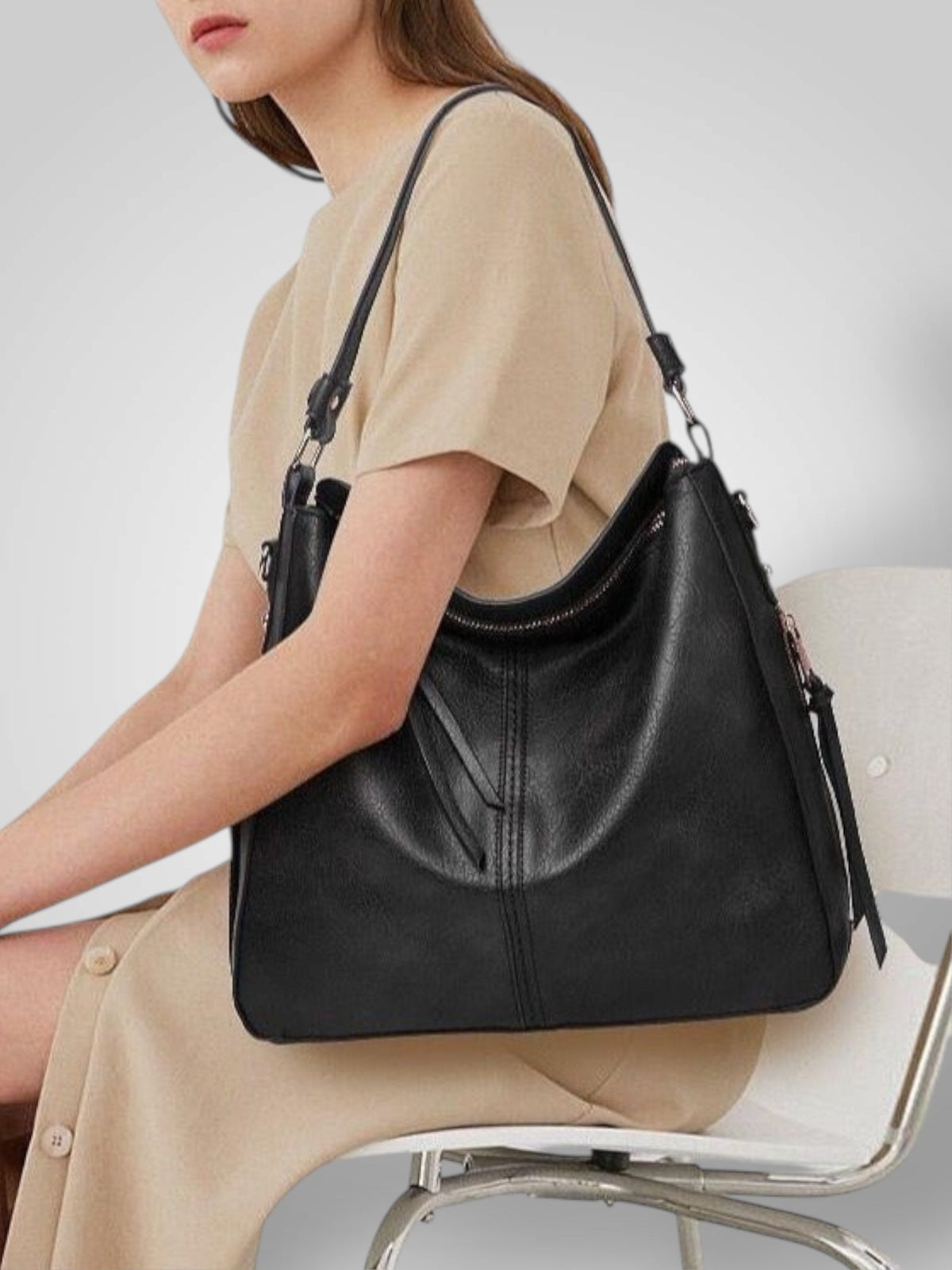 Heidi Women's Bag in Leather with Pockets, photo 8