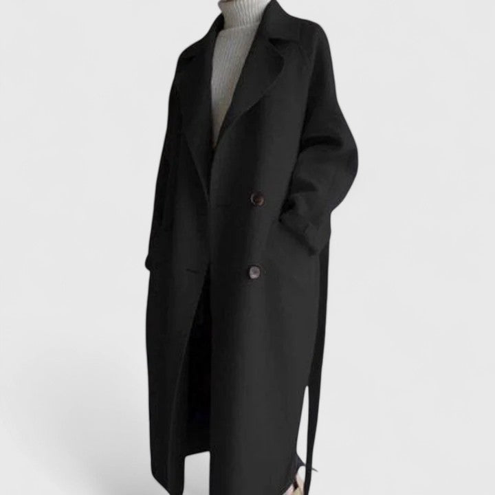 Iona Women's Coat with Lapels with Buttons with Long Sleeves, photo 6