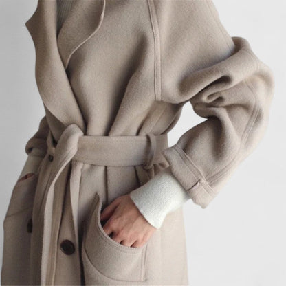 Iona Women's Coat with Lapels with Buttons with Long Sleeves, photo 7