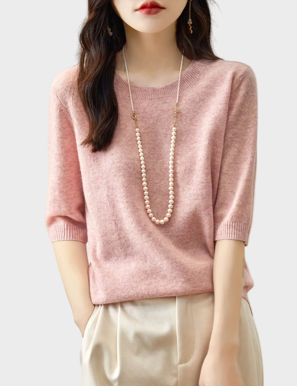 Ivy Women's Sweater in Knit with a Round Neck, photo 1