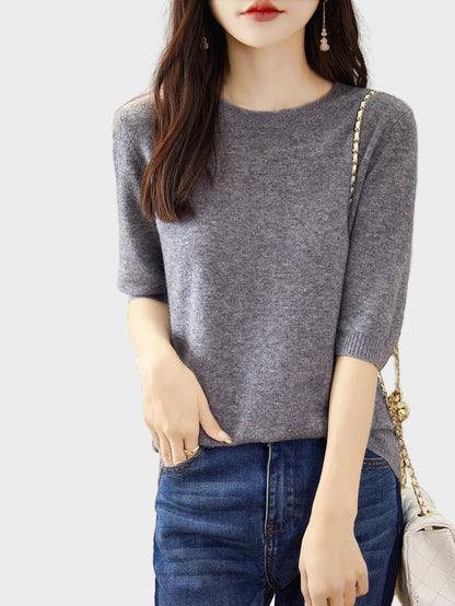 Ivy Women's Sweater in Knit with a Round Neck, photo 10