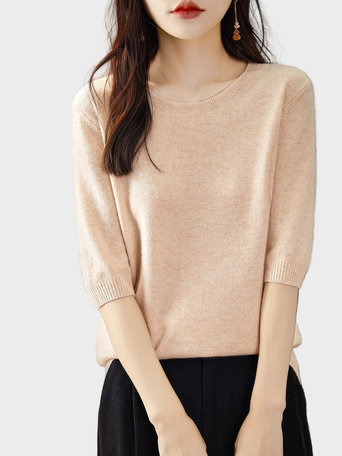 Ivy Women's Sweater in Knit with a Round Neck, photo 3