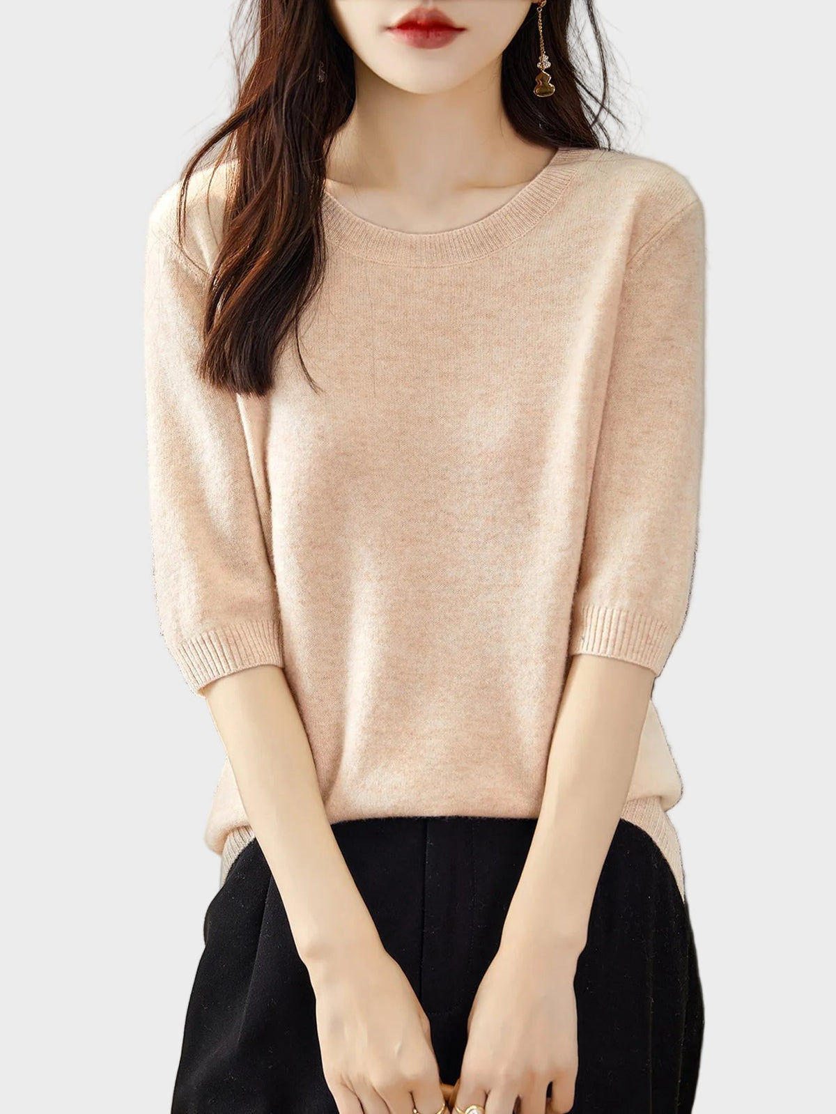 Ivy Women's Sweater in Knit with a Round Neck, photo 4