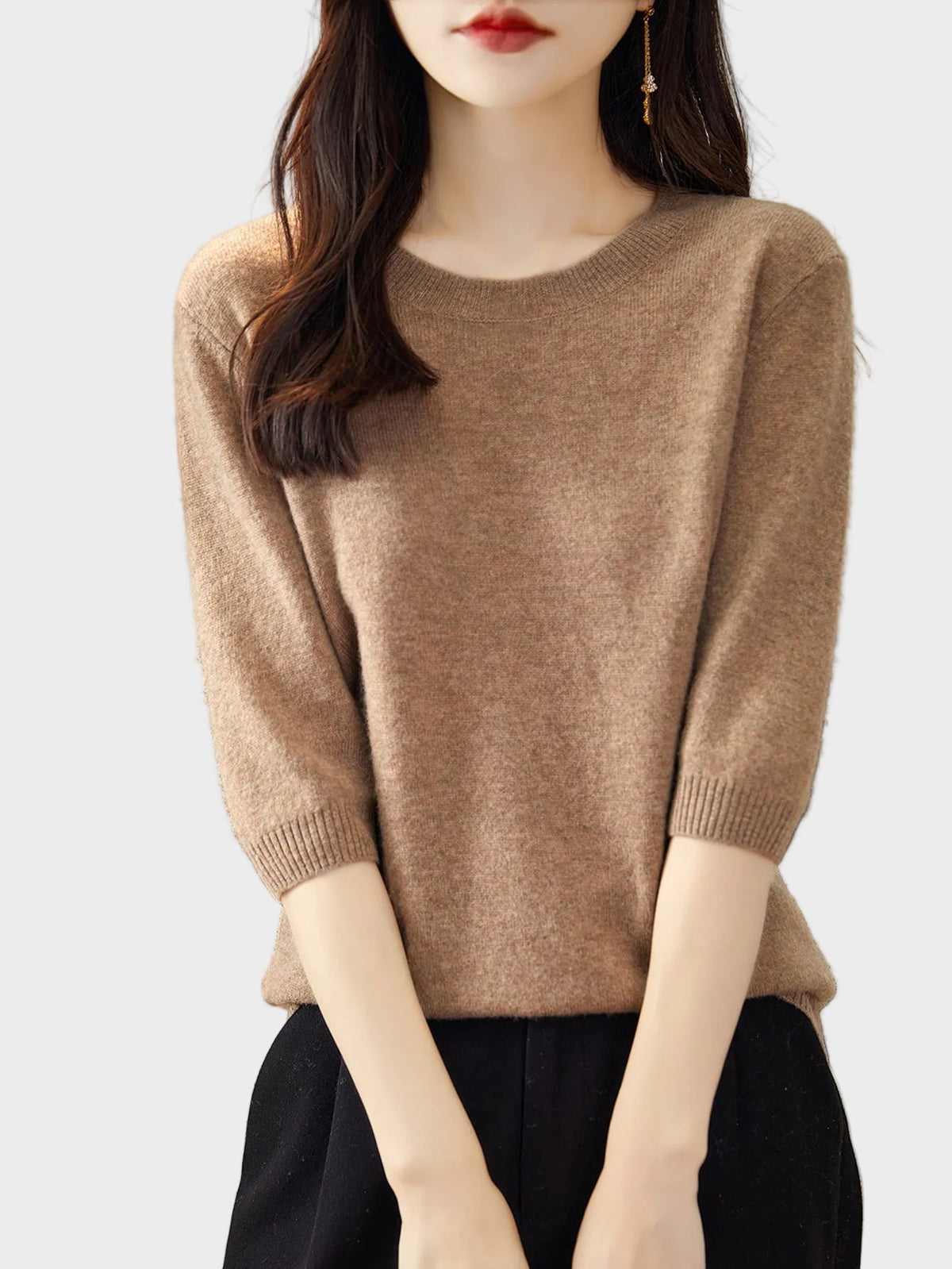Ivy Women's Sweater in Knit with a Round Neck, photo 8
