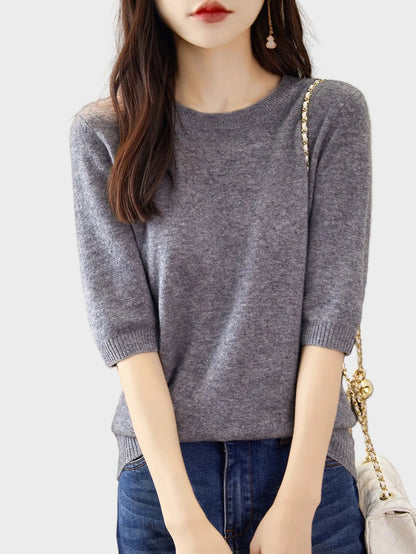 Ivy Women's Sweater in Knit with a Round Neck, photo 9