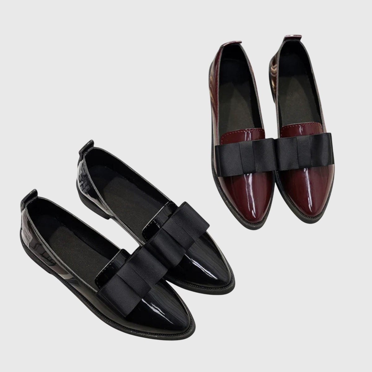 Jemima Women's Loafers with a Flat Sole in Red, photo 3