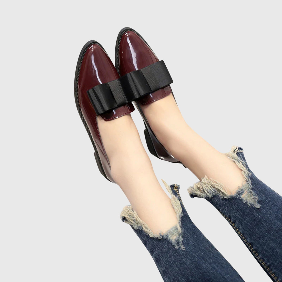 Jemima Women's Loafers with a Flat Sole in Red, photo 6