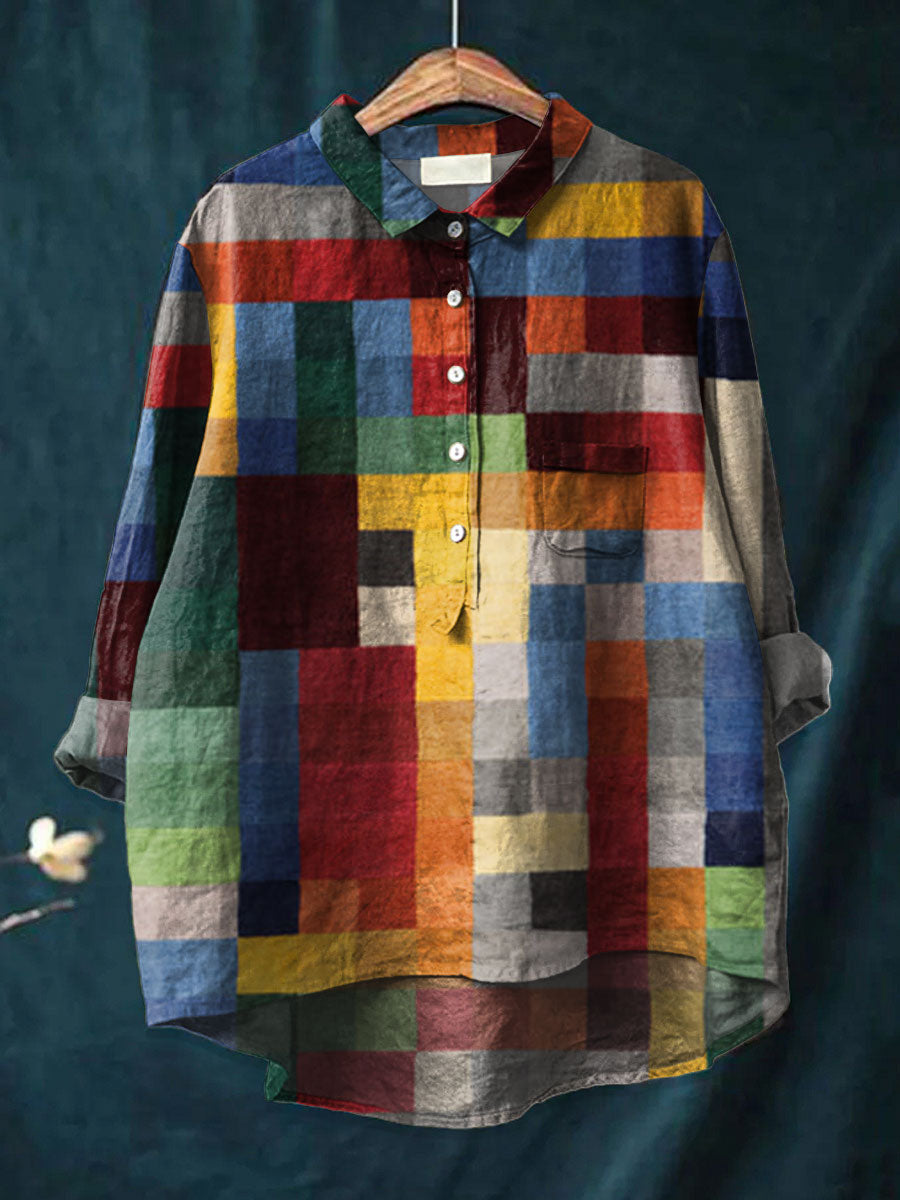 Jenna Women's Shirt in an Oversized Fit with Colour Blocking, photo 1