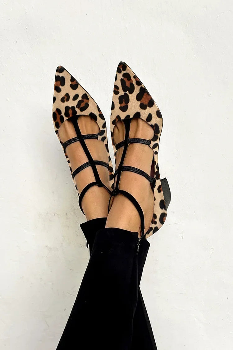 Joan Women's Heels with a Leopard Print in Khaki, photo 1