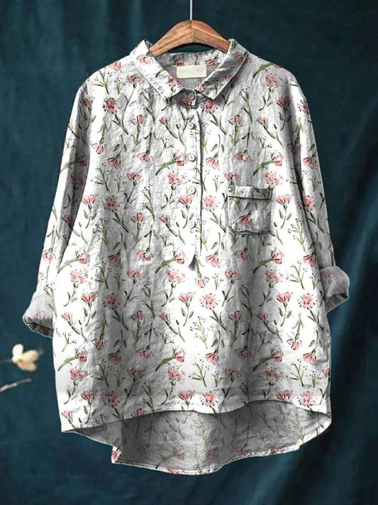 Kathleen Women's Shirt in a Long Cut with a Floral Print, photo 1