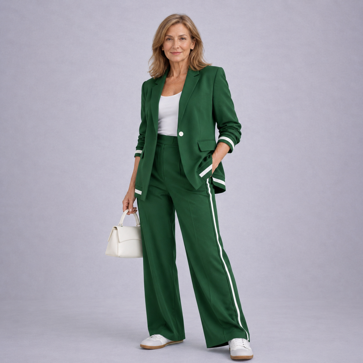 Lara Women's Co-ord Set with Wide Legs with Lapels, photo 5