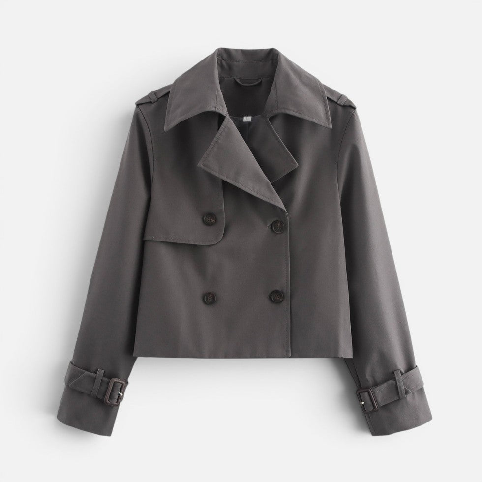 Lucille Women's Trench Coat with Lapels with Buttons, photo 3