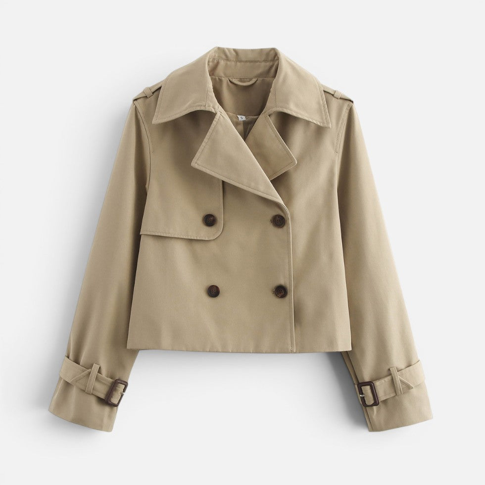 Lucille Women's Trench Coat with Lapels with Buttons, photo 4