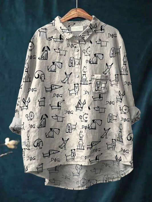 Mabel Women's Shirt with a Classic Collar with Buttons and an All-over Print, photo 1