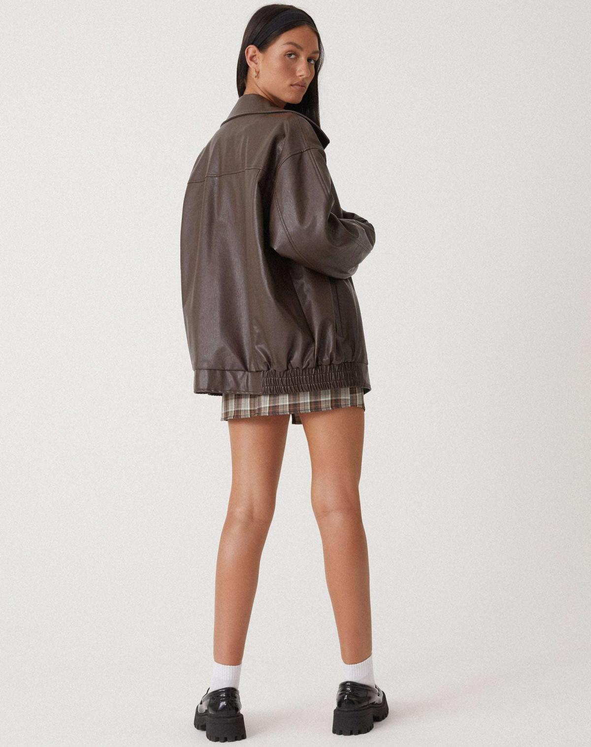 Maeve Women's Jacket in a Leather Look in an Oversized Fit, photo 4