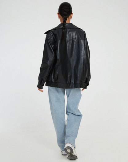 Maeve Women's Jacket in a Leather Look in an Oversized Fit, photo 5