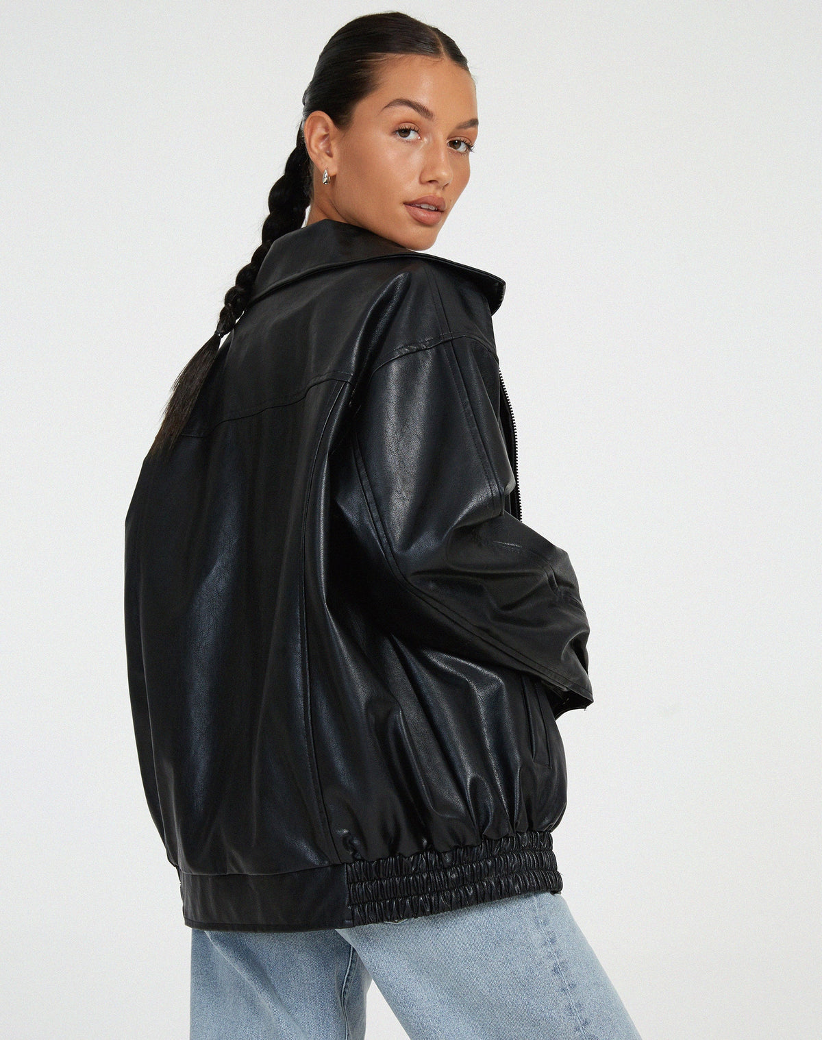 Maeve Women's Jacket in a Leather Look in an Oversized Fit, photo 7