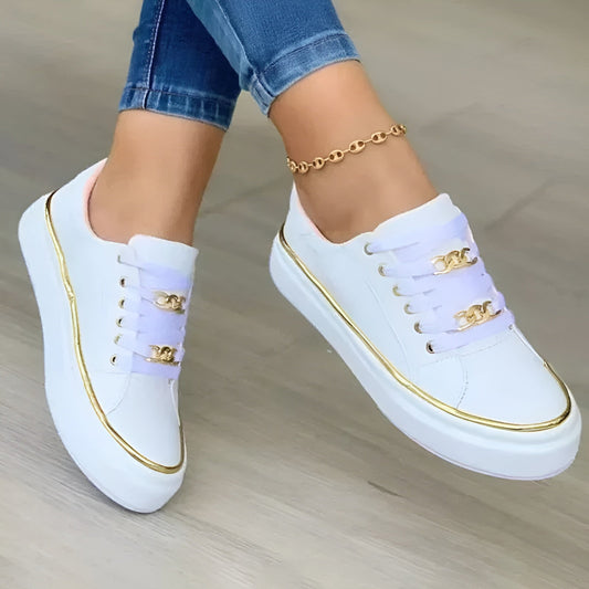 Miranda Women's Sneakers with Laces in White, photo 1