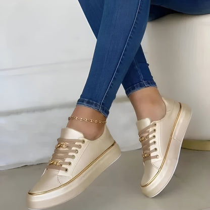 Miranda Women's Sneakers with Laces in White, photo 3
