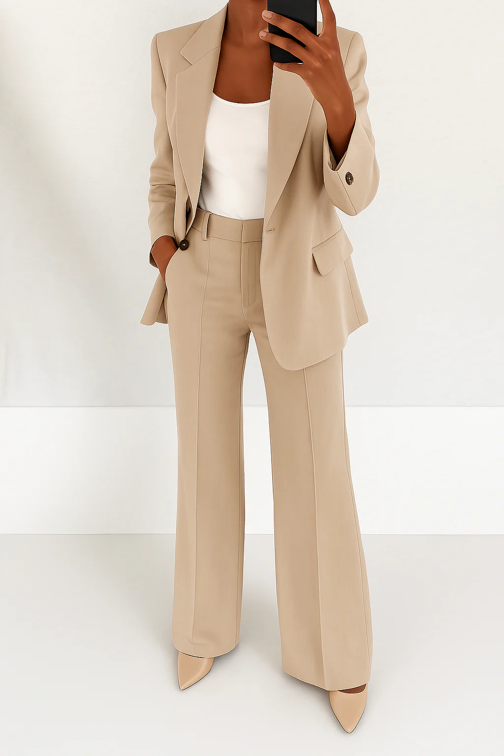 Molly Women's Co-ord Set with Wide Legs with Buttons, photo 3