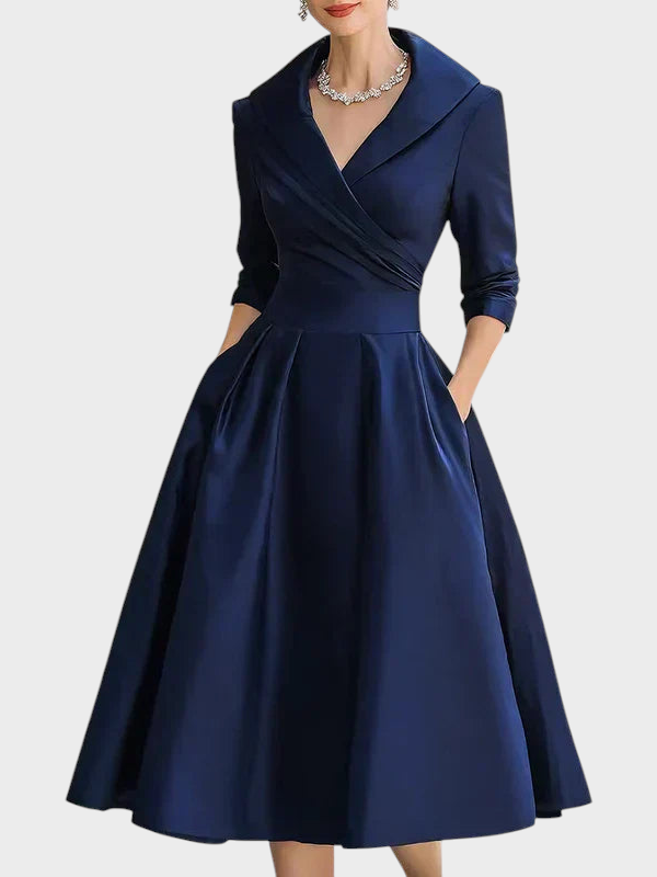 Nina Women's Dress in Midi Length with Pockets, photo 2