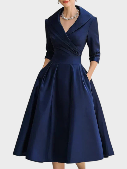 Nina Women's Dress in Midi Length with Pockets, photo 2