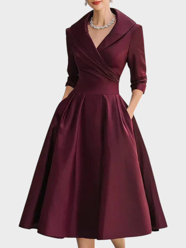 Nina Women's Dress in Midi Length with Pockets, photo 3