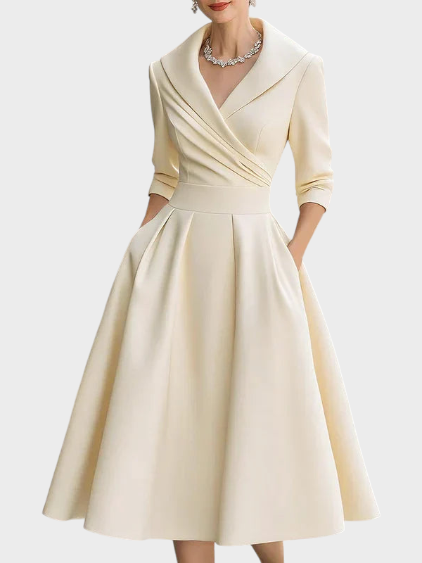 Nina Women's Dress in Midi Length with Pockets, photo 4