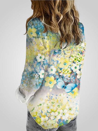 Opal Women's Blouse with a Classic Collar with Buttons and a Floral Print, photo 7