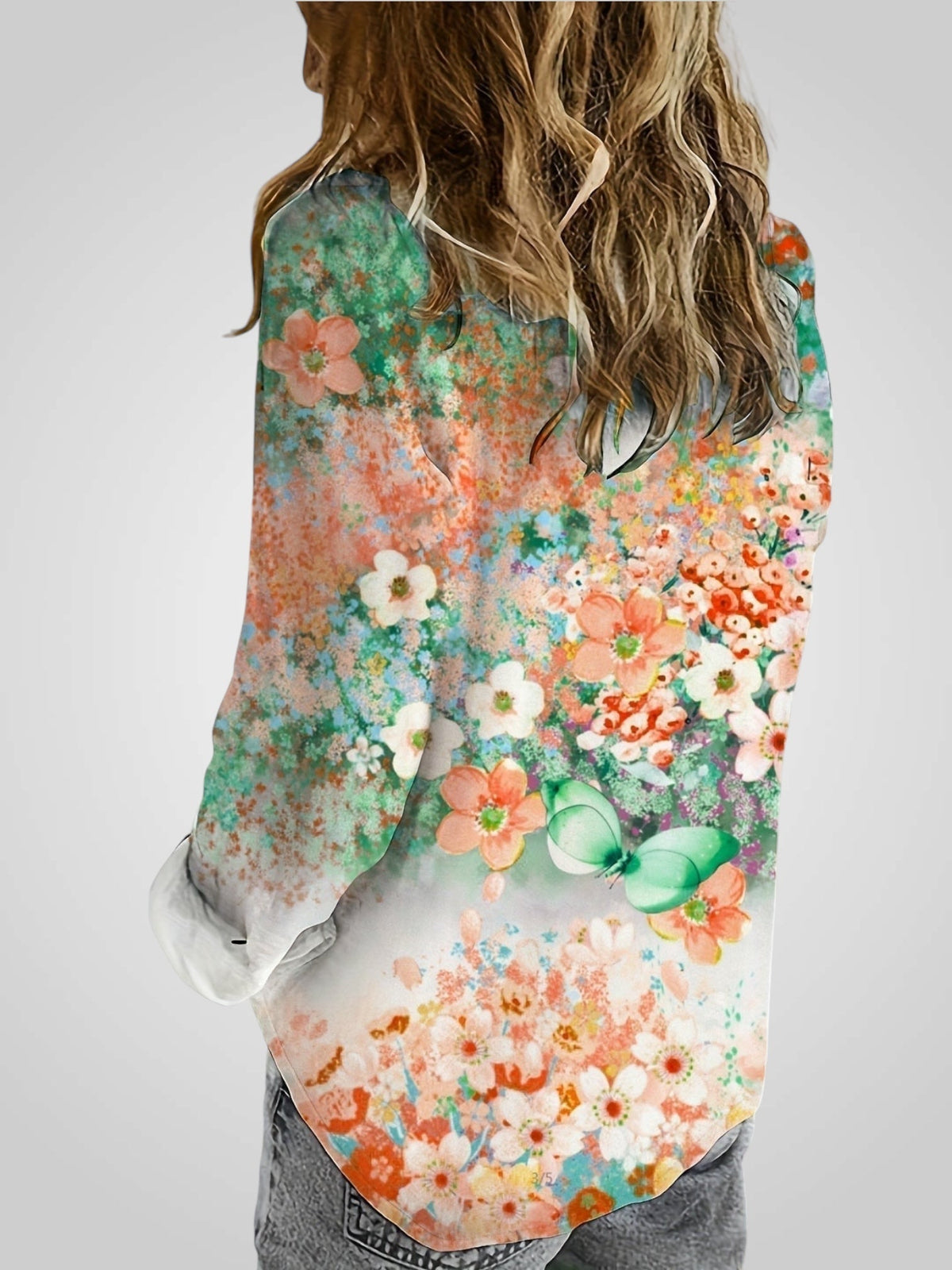 Opal Women's Blouse with a Classic Collar with Buttons and a Floral Print, photo 8