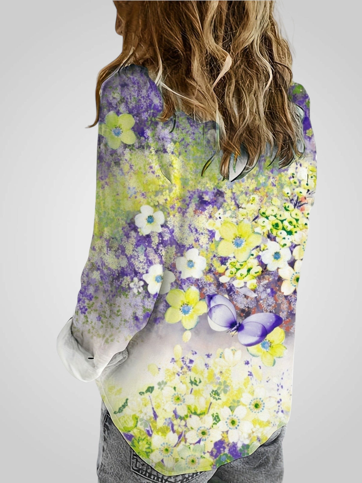 Opal Women's Blouse with a Classic Collar with Buttons and a Floral Print, photo 9
