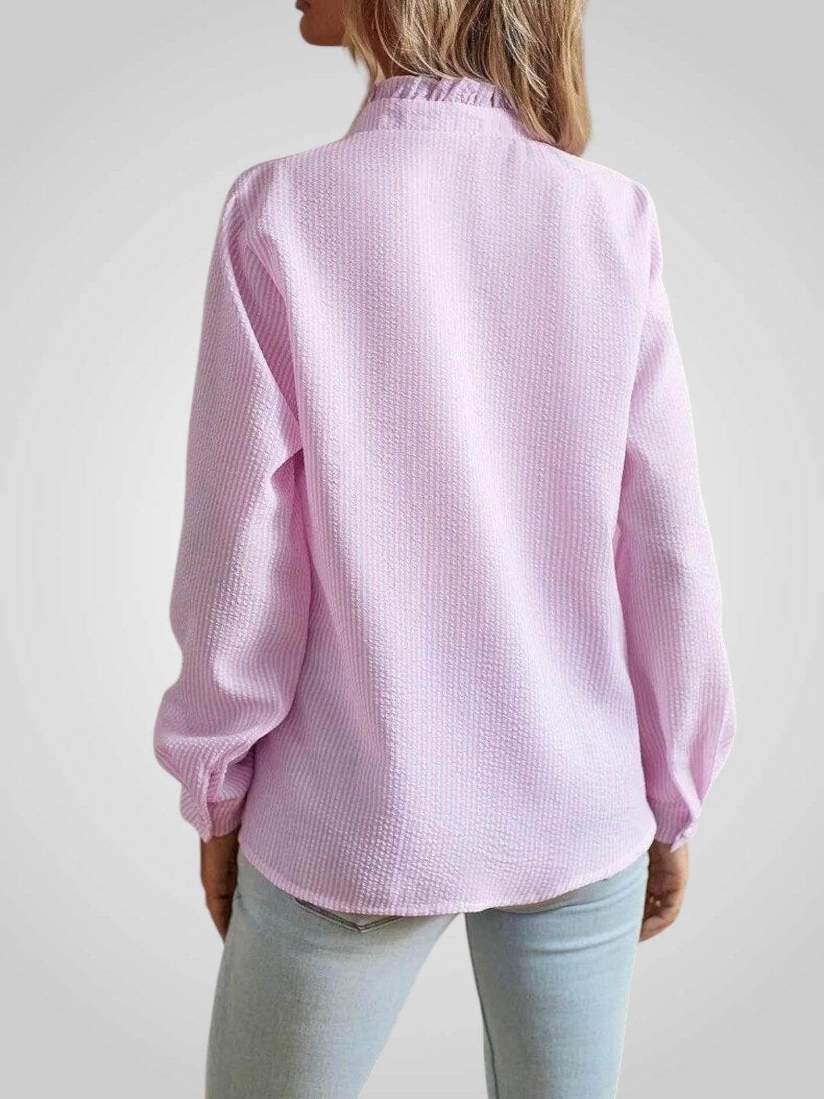 Ruby Women's Blouse in Cotton with Buttons and Ruffles, photo 8