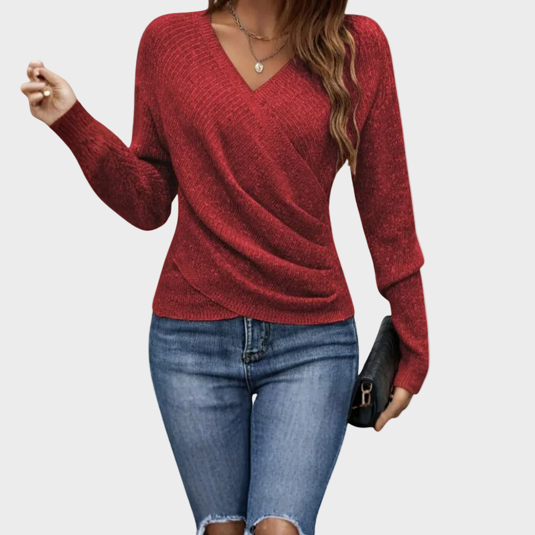 Sadie Women's Top in a Relaxed Fit with a V-neck, photo 2
