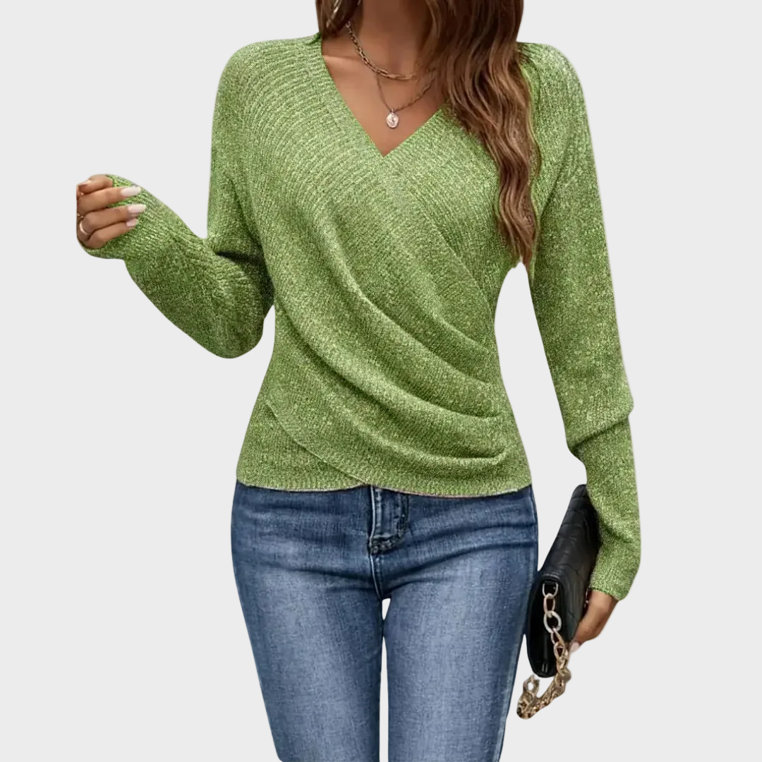 Sadie Women's Top in a Relaxed Fit with a V-neck, photo 3