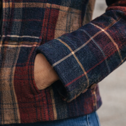 Tilly Women's Coat with Lapels with Buttons and a Check Pattern, photo 5