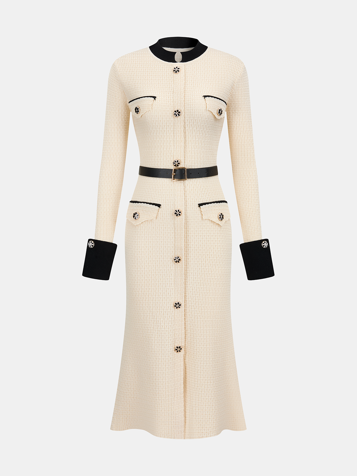Verity Women's Dress in Knit with Buttons, photo 1