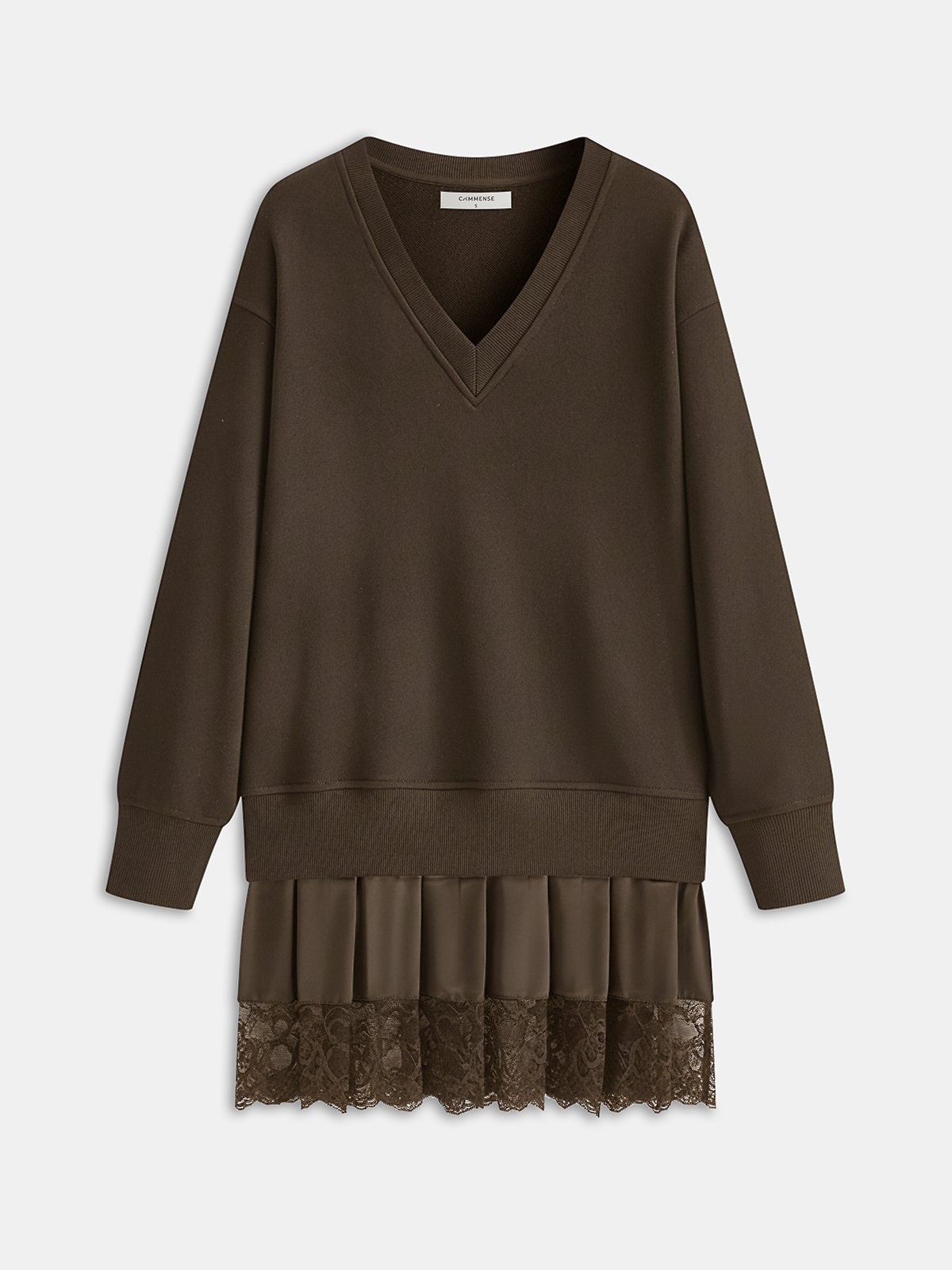 Winifred Women's Dress in Cotton in a Short Cut with Lace, photo 5