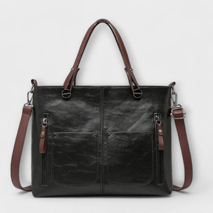Zoe Women's Bag with a Zip and Pockets in Brown, photo 2