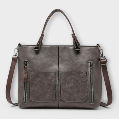 Zoe Women's Bag with a Zip and Pockets in Brown, photo 4